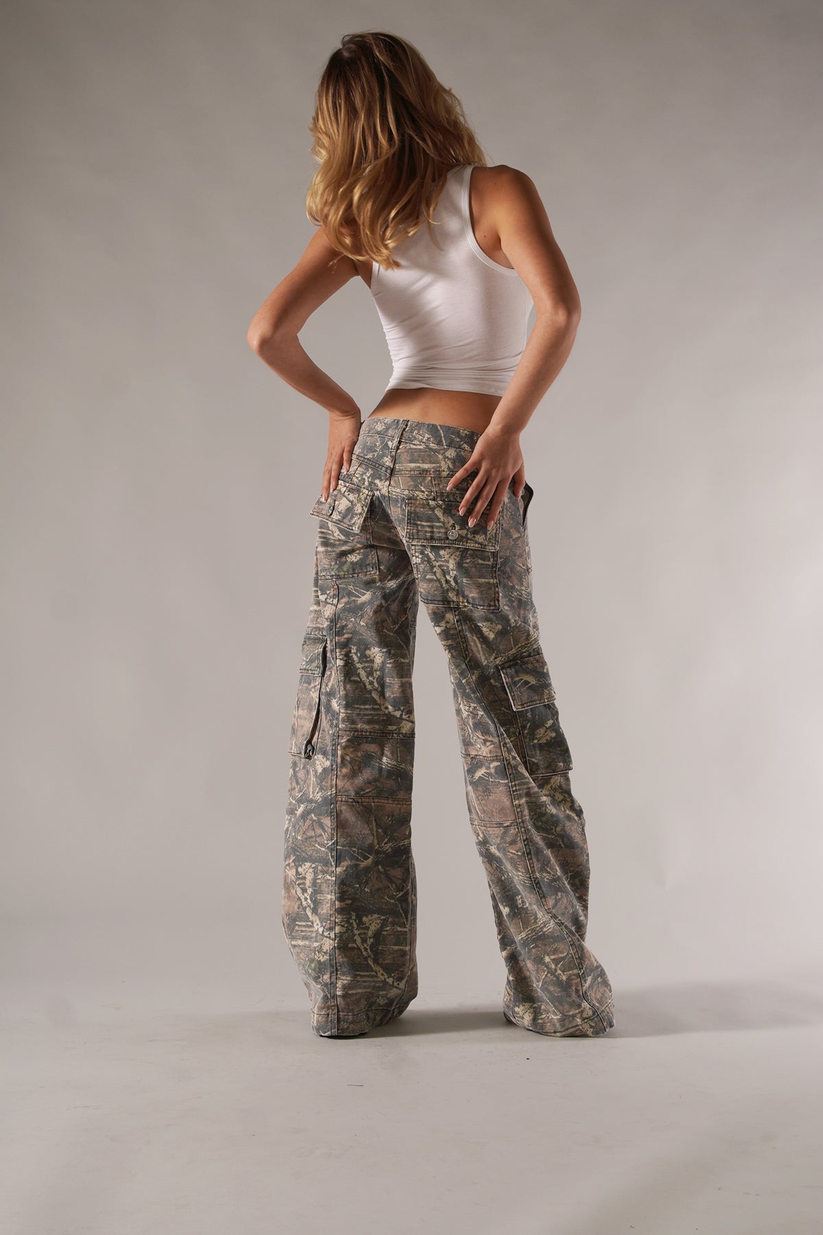 Tactical Camo Women's Cargo Pants with Side Pockets