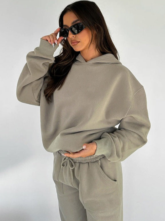 Ladies Comfortable Sweat Suit with Hoodie and Trousers