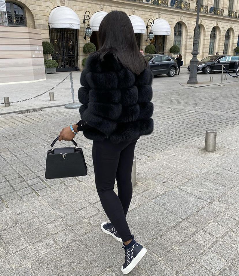 Luxury Faux Fur Open Front Coat for Women