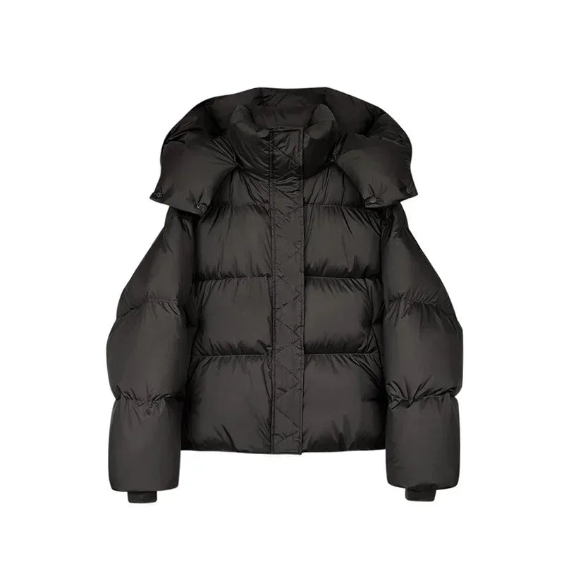 Women's Padded Parka with Fleece Lined Zip Up Coat
