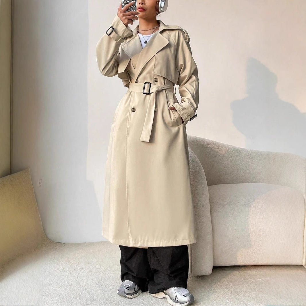 Classic Double Breasted Ladies Trench Coat