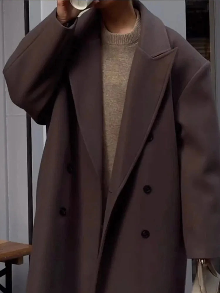 Ladies Classic Collar Button Coat