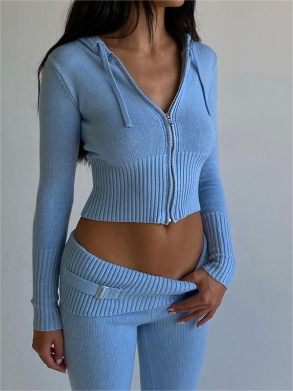 Ladies' Fleece Hooded Jacket and Pant Suit