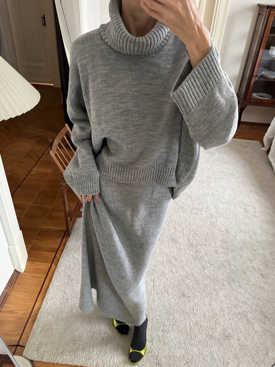 Cozy Women's 2-Piece Knit Top and Legging Set
