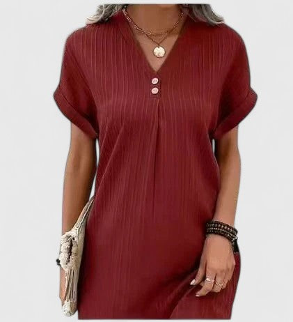 Flowy Draped Women's Dress