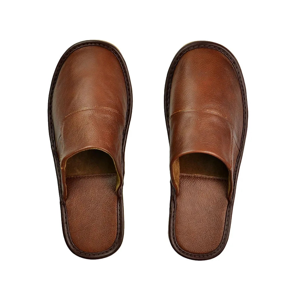 Comfortable Men's Leather Slipper Shoes