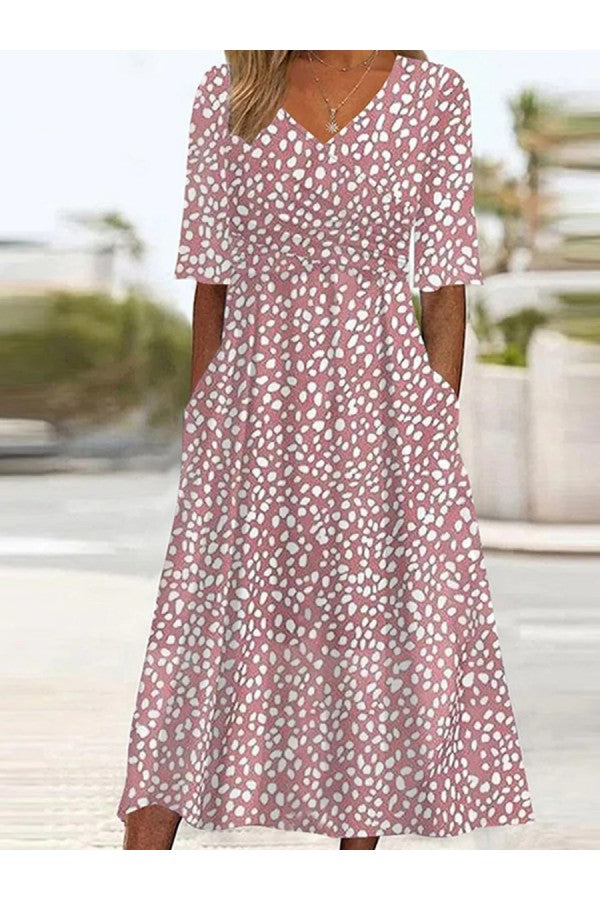 Women's Cute Spotted V-Neck Sundress - Nocini