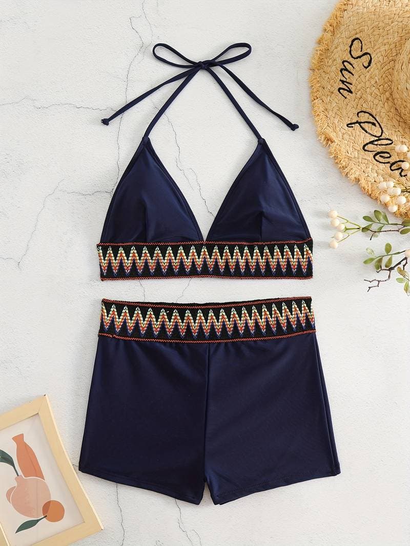 Summer Bikini Set High Waisted Triangle Top