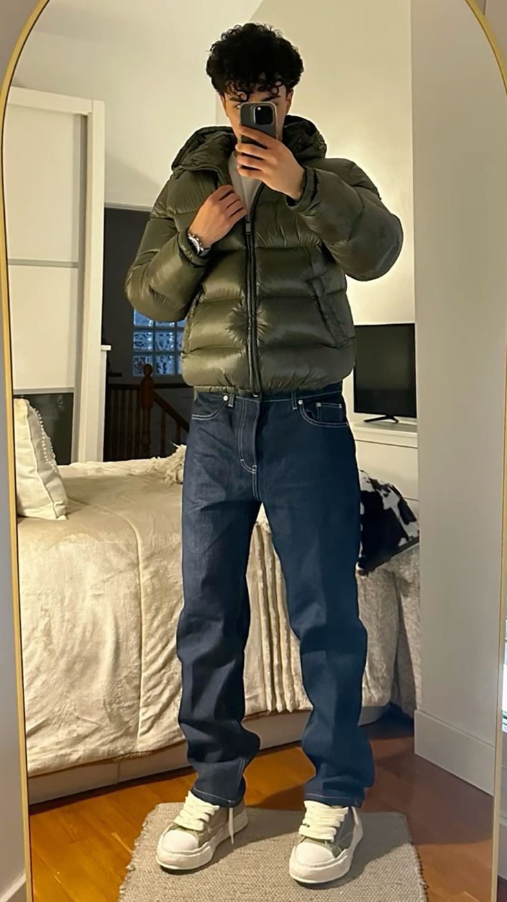 Warm Down Filled Men's Winter Coat