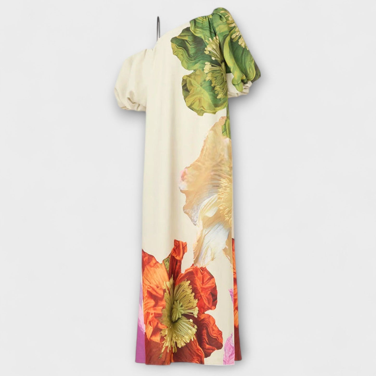 Elegant Long Dress with Off Shoulder Neckline