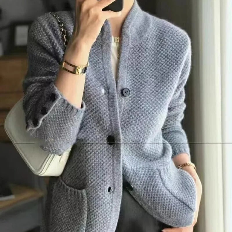 Cozy Women's Button Front Knit Cardigan Sweater