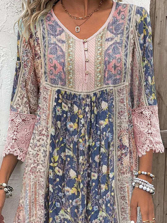 Chic Floral Lace Mini Dress