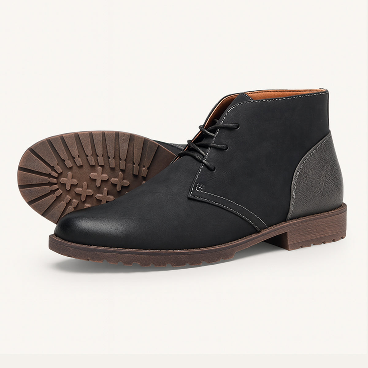 Classic Men's Distressed Leather Smart Boots