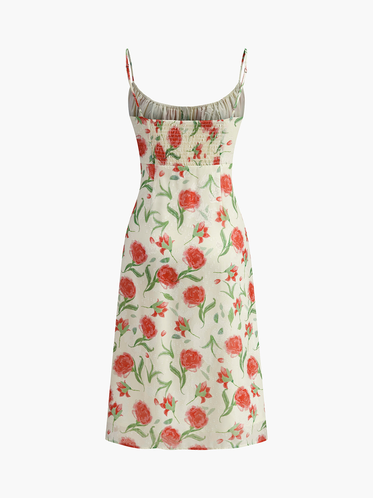 Pretty Gathered Button Front Dress