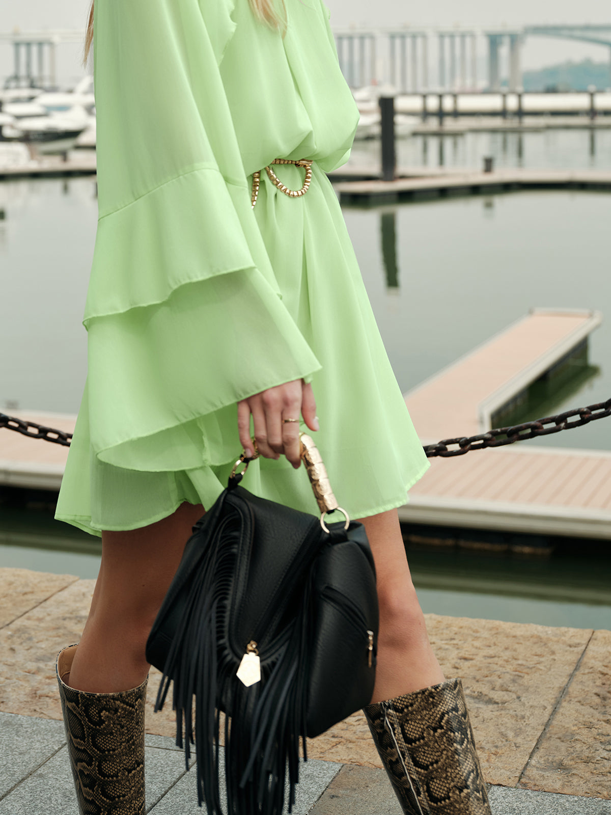 Tassel Strap Shoulder Bag