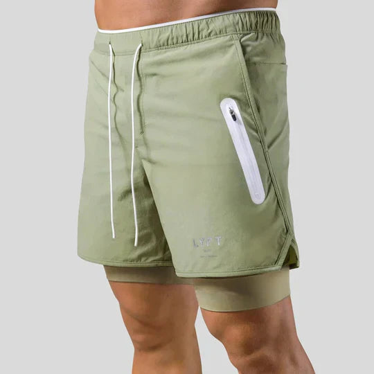 Men's Athletic Pants 2-in-1 Training Gym Wear