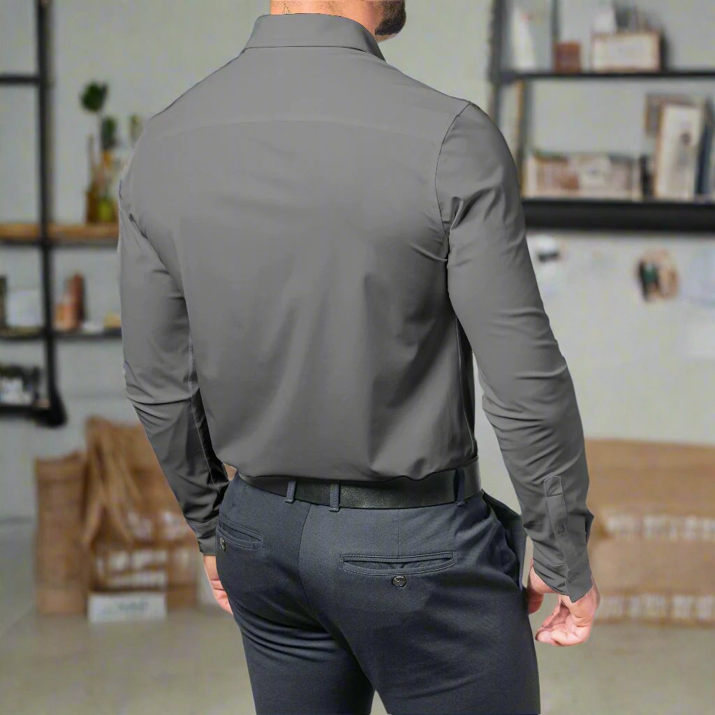 Slim Fit Mens Casual Stretch Shirt
