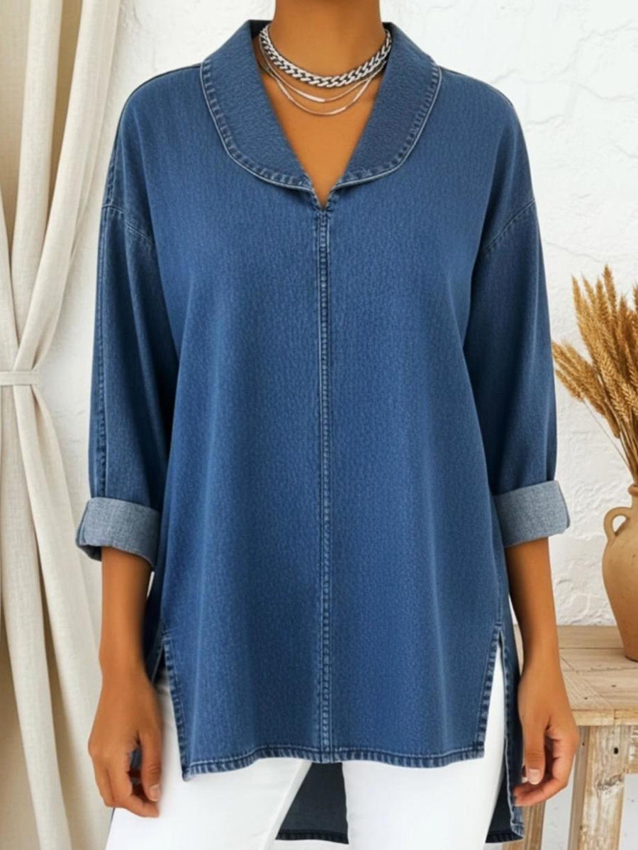 Image of Hailey | Women's Oversized Collar Blouse
