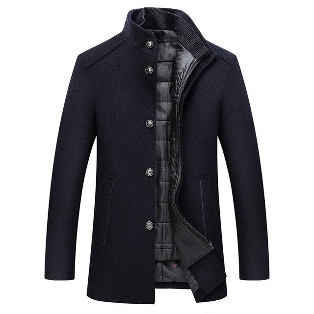 Thermal Insulated Button Front Mens Coat
