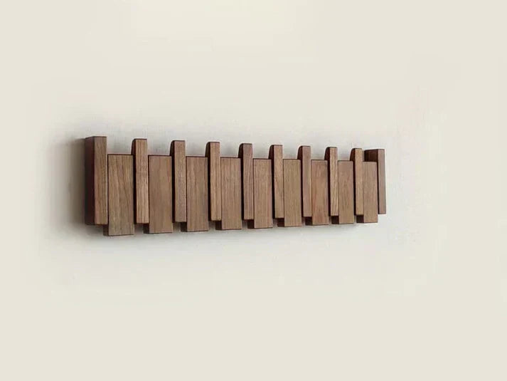 Sturdy Wood Wall Hook with Musical Theme