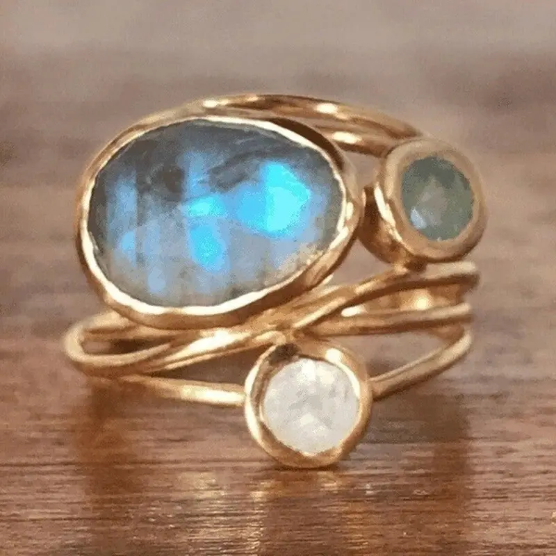Sparkling Silver Gemstone Ring - Nocini