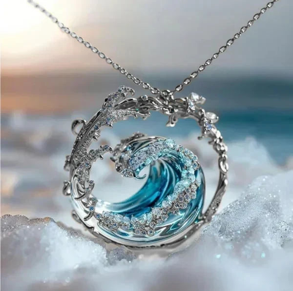 Calm Sea Glass Pendant Necklace