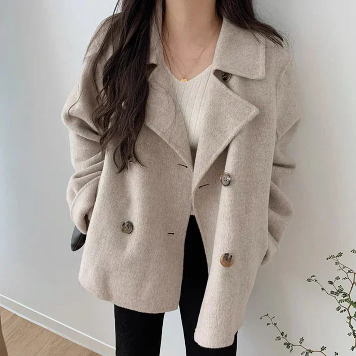 Ladies Classic Oversized Wool Coat