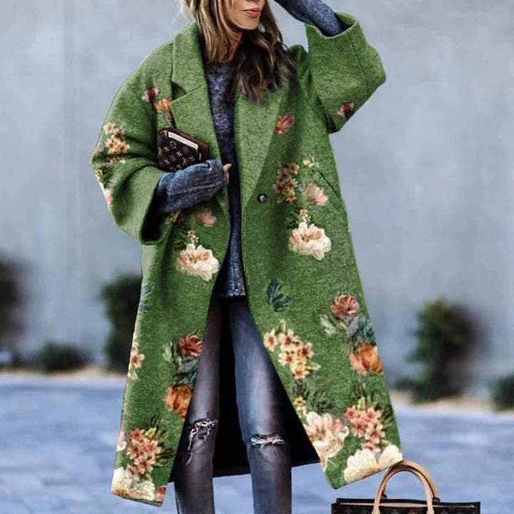 Stylish Graphic Trench Coat