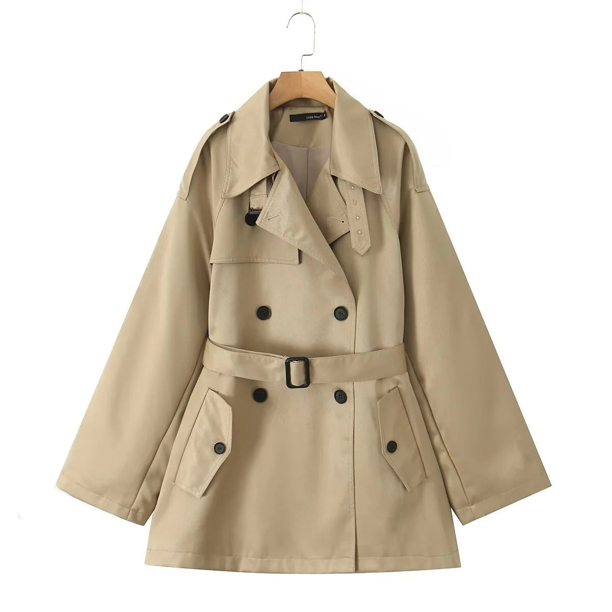Women's Classic Double Breasted Trench Coat - Nocini