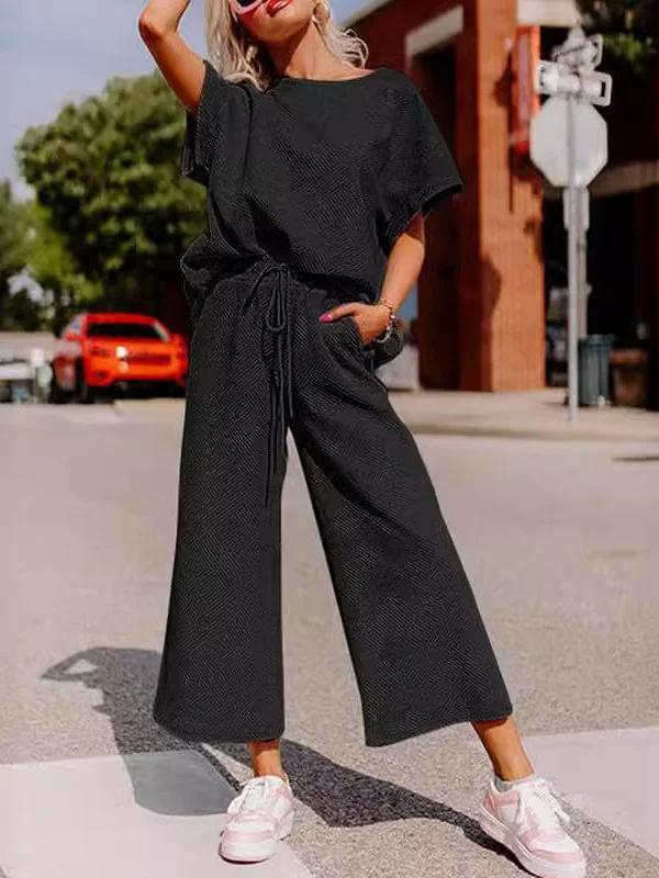 Comfy Women's 2 Piece Soft Knit Tee Set