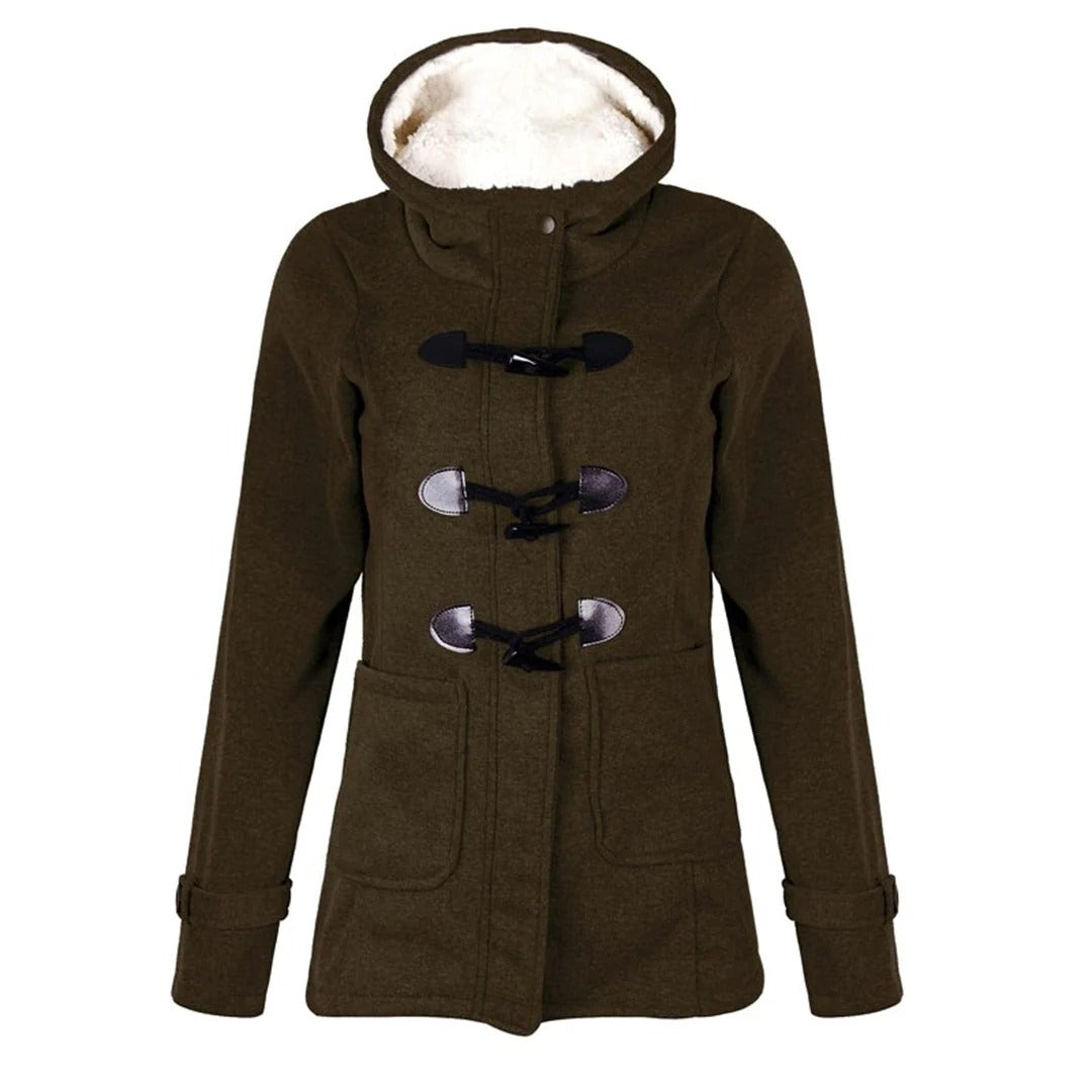 Classic Fit Women's Parka Coat with Hood and Pockets