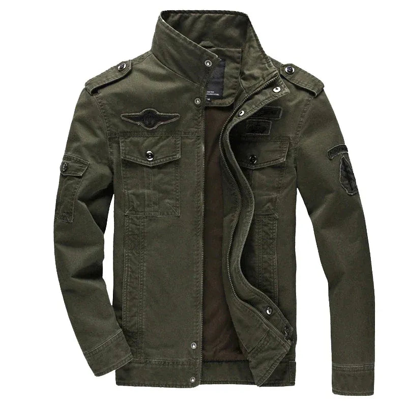 Classic Leather Biker Jacket with Zip Pockets - Nocini