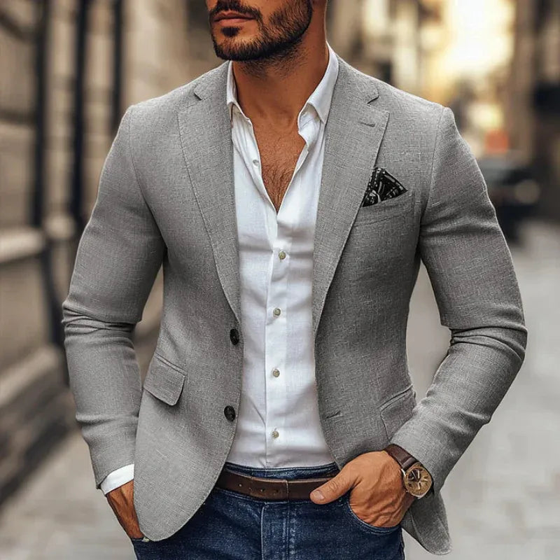 Classic Formal Linen Blazer for Men