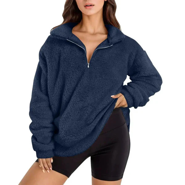 Cozy Women's Fleece Pullover Jacket