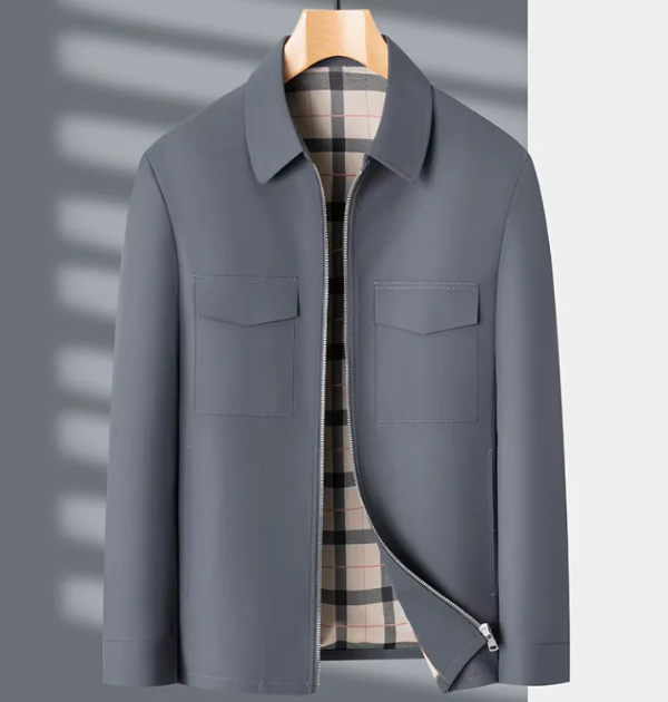Slim Fit Men's Zipper Jacket with Pockets
