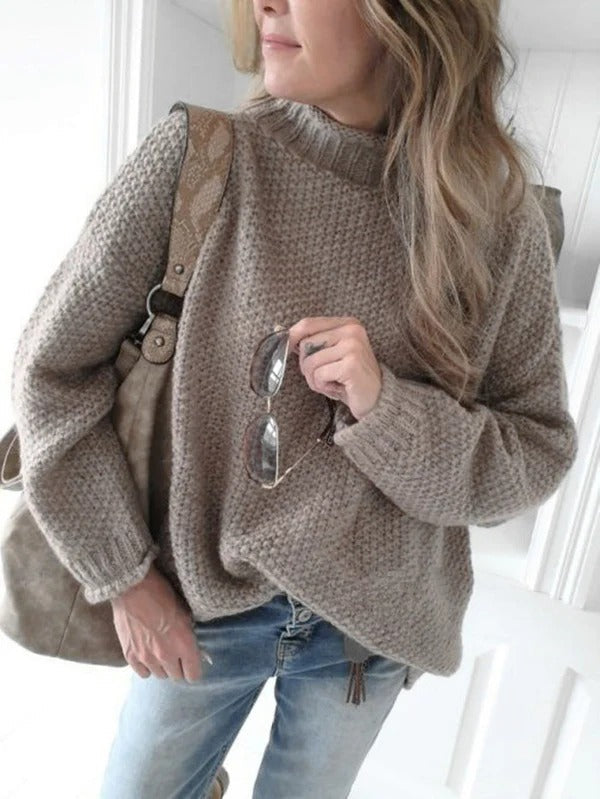 Cozy Women's Oversized High Neck Sweater