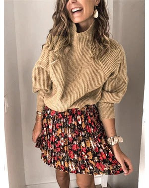 Cozy Women's Long Sleeve High Neck Sweater - Nocini