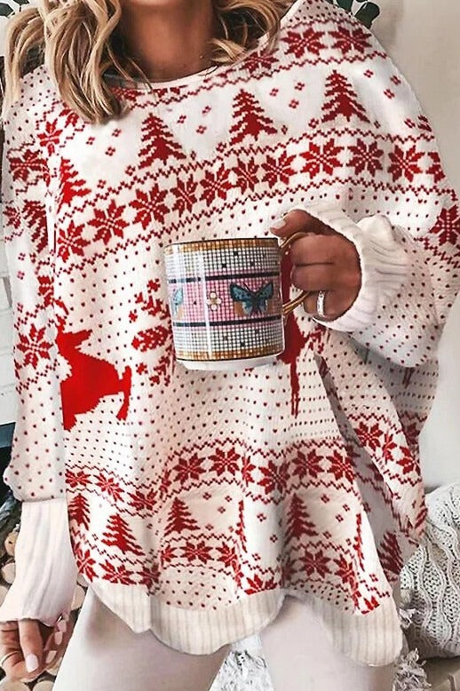 Cozy Women's Christmas Sweater Oversized Fit - Nocini
