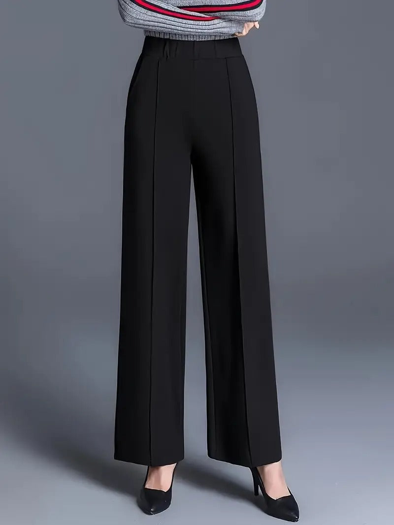 Women's Classic Black Wide Leg Pants