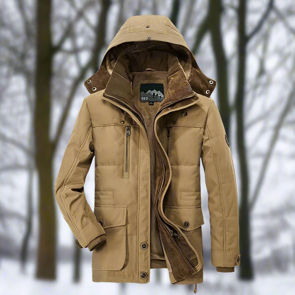 Warm Hooded Filled Parka Coat