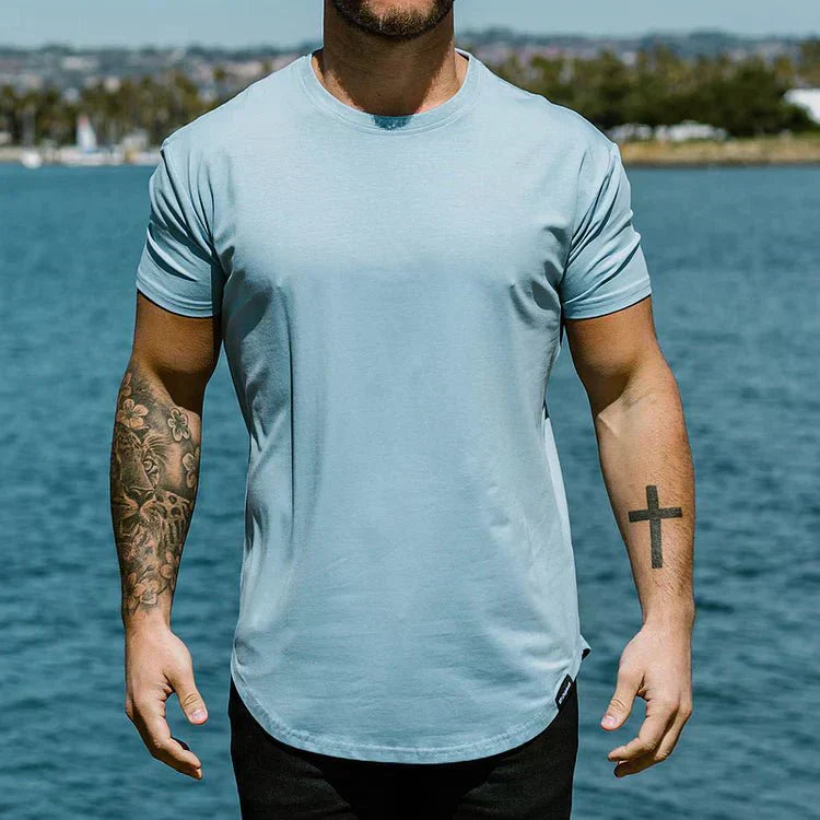 Men's Slim Fit Round Neck Short Sleeve Tee