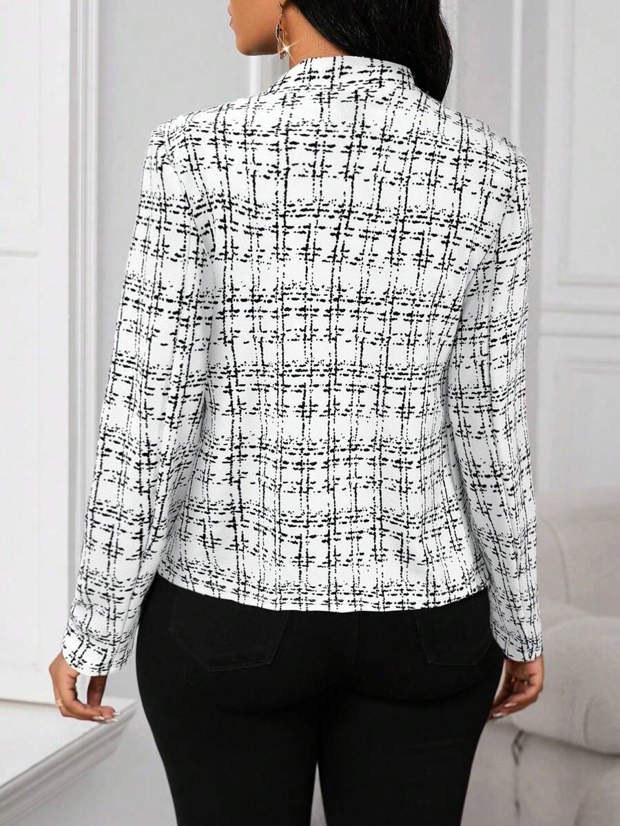 Image of Kate | Women's Open Front Blazer Blouse
