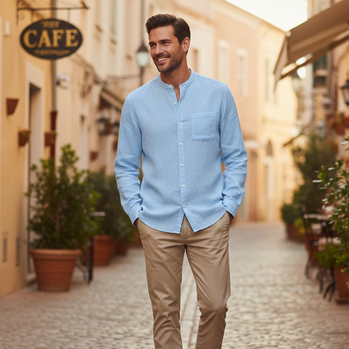 Classic Casual Long Sleeve Men's Shirt