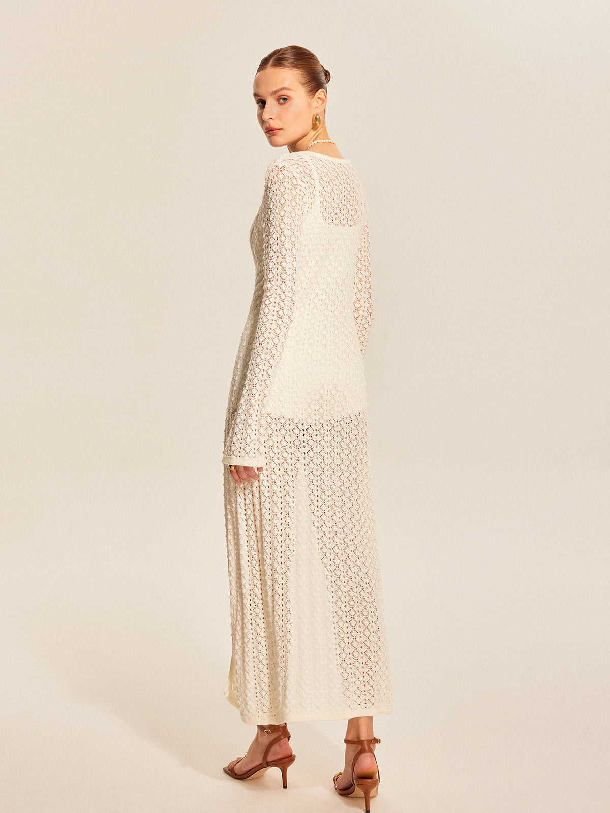Chic Crochet Button Cardigan