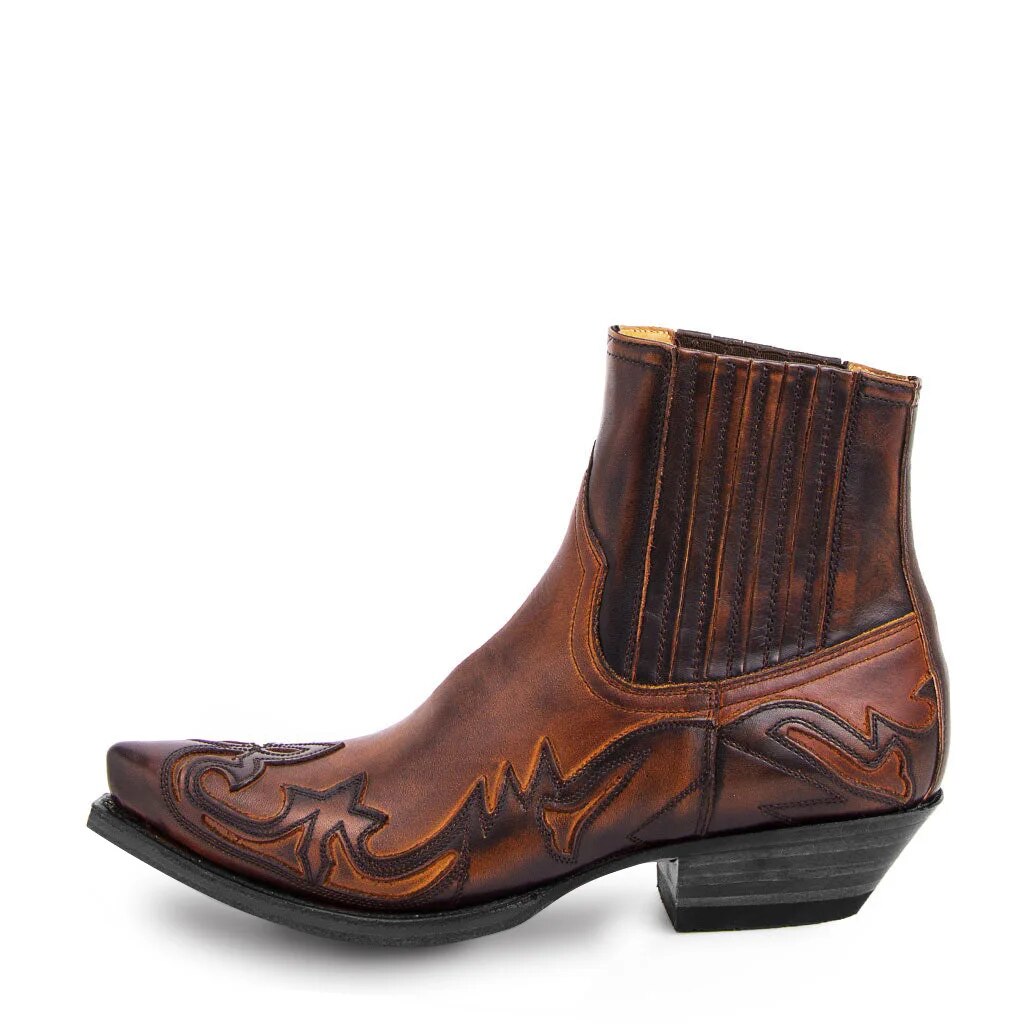 Leather Cowboots Unisex - Maverick-Brown-3-Nora Luxe