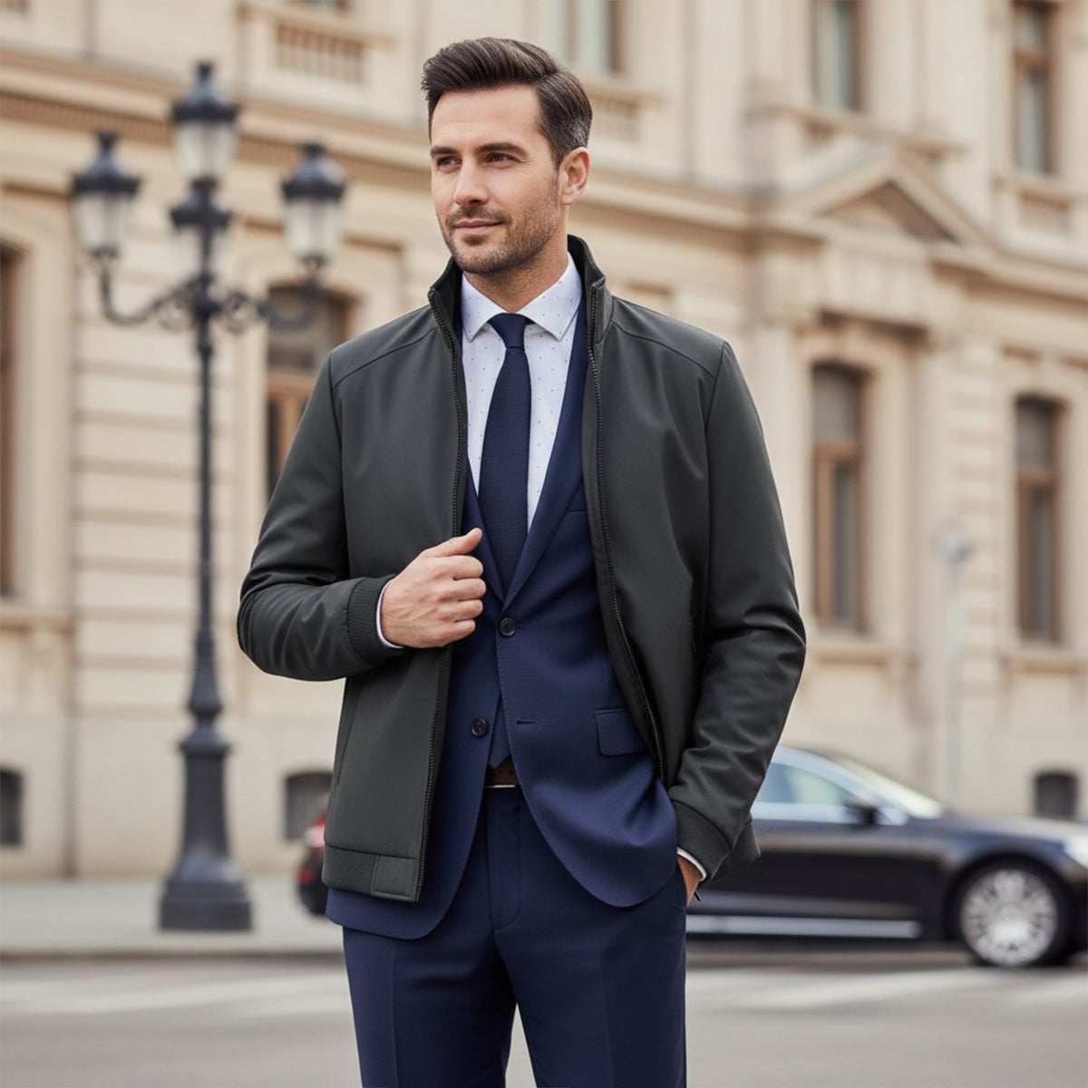 The Sleyever Men's Classic Thermal Fleece Jacket