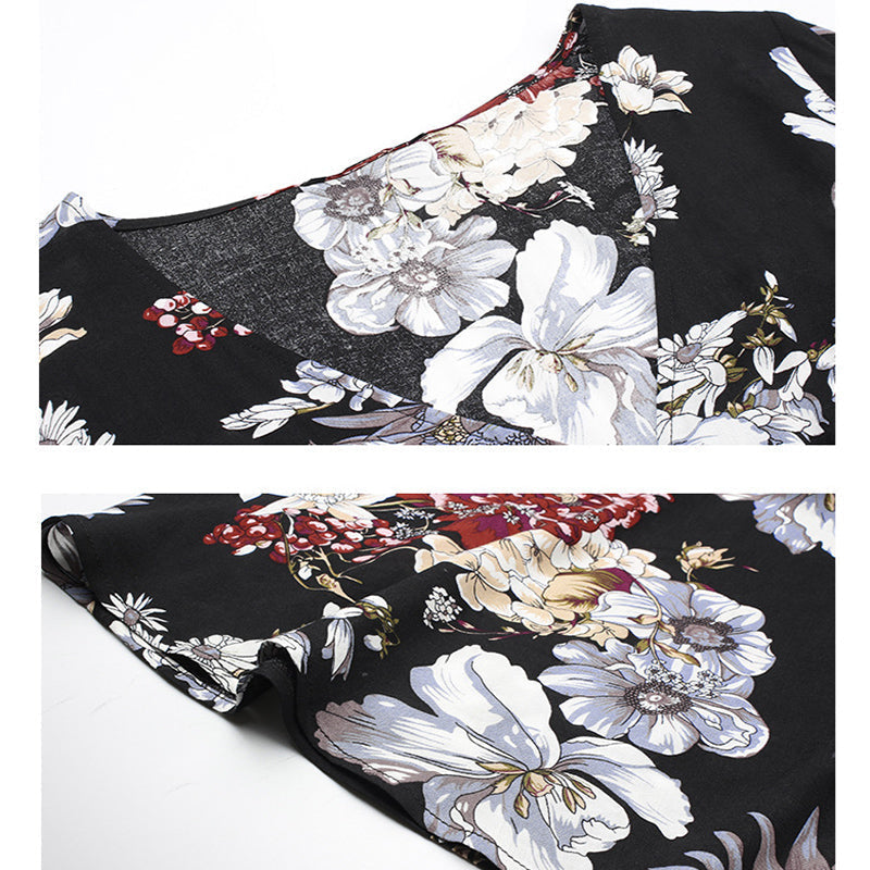 Lightweight Loose-Fitting Summer Dress – Ismay-Black-S-State of Style