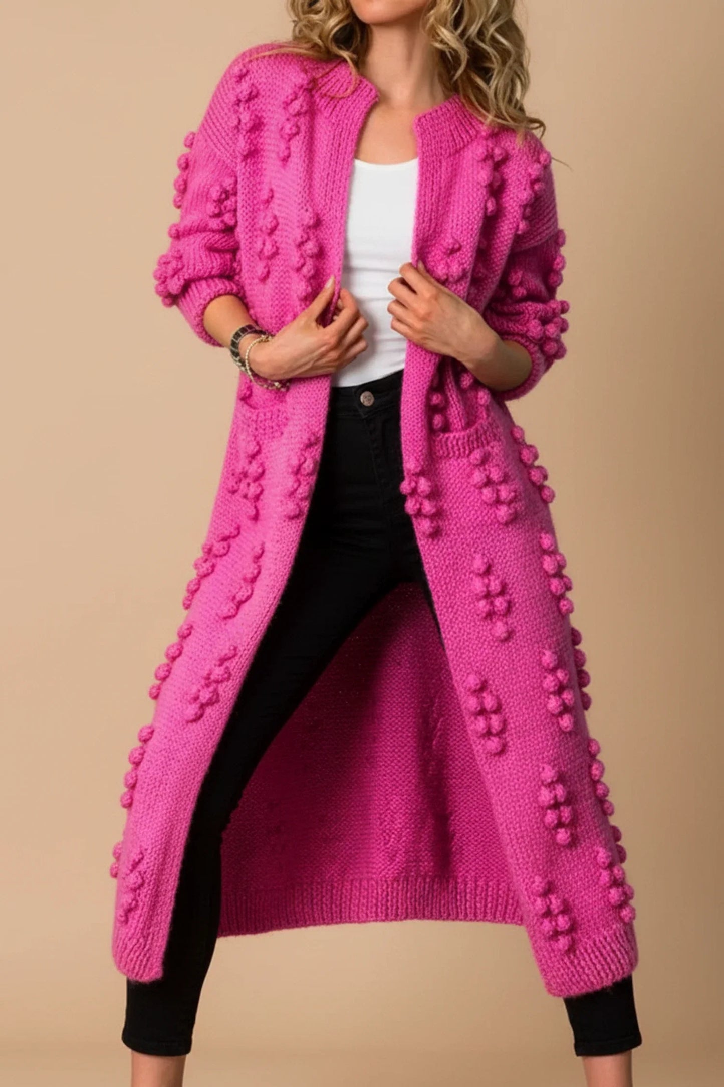Cozy Oversized Open Cardigan for Ladies