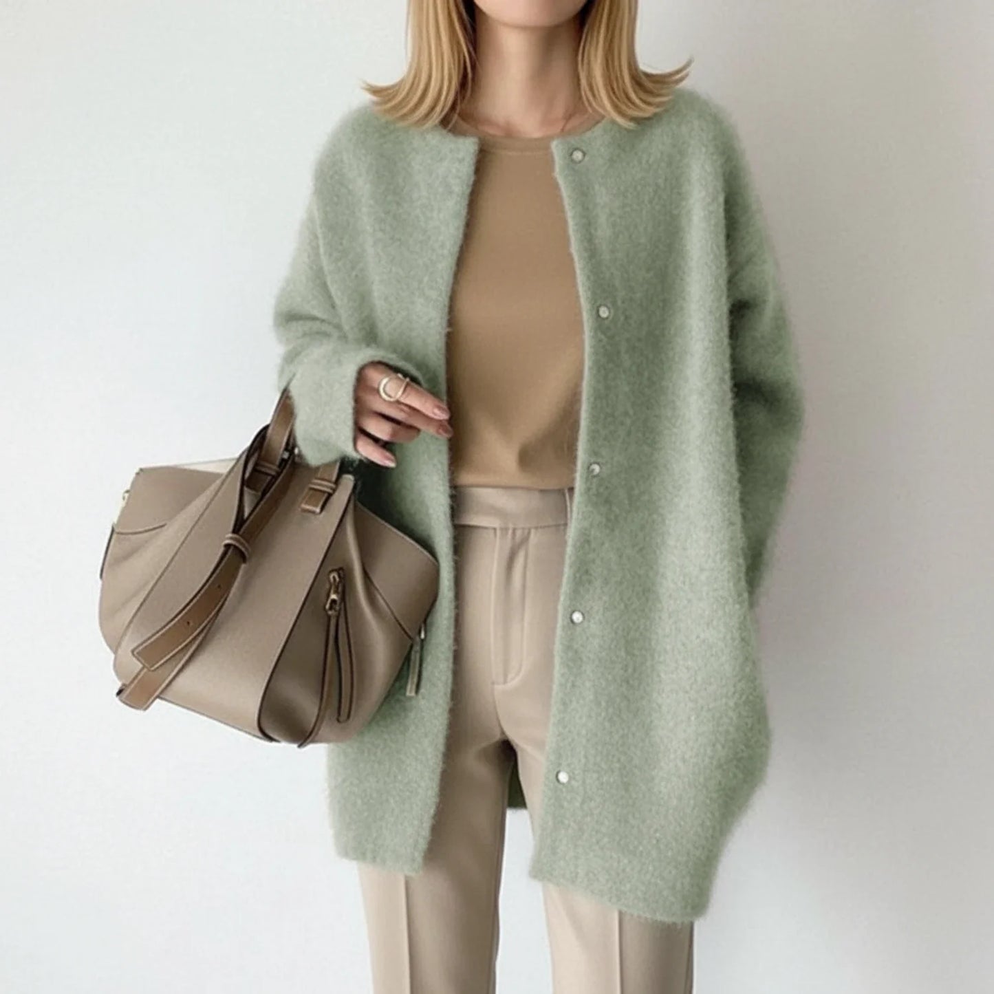 Cozy Oversized Ladies Winter Cardigan