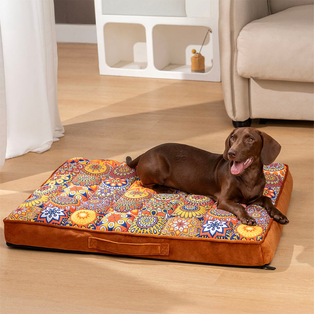Luxurious Moroccan Style Dog Bed - CasablancaDream-Brown-M-Nora Luxe